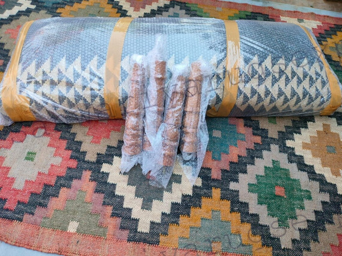 Kilim Patterned Bohemian Bench