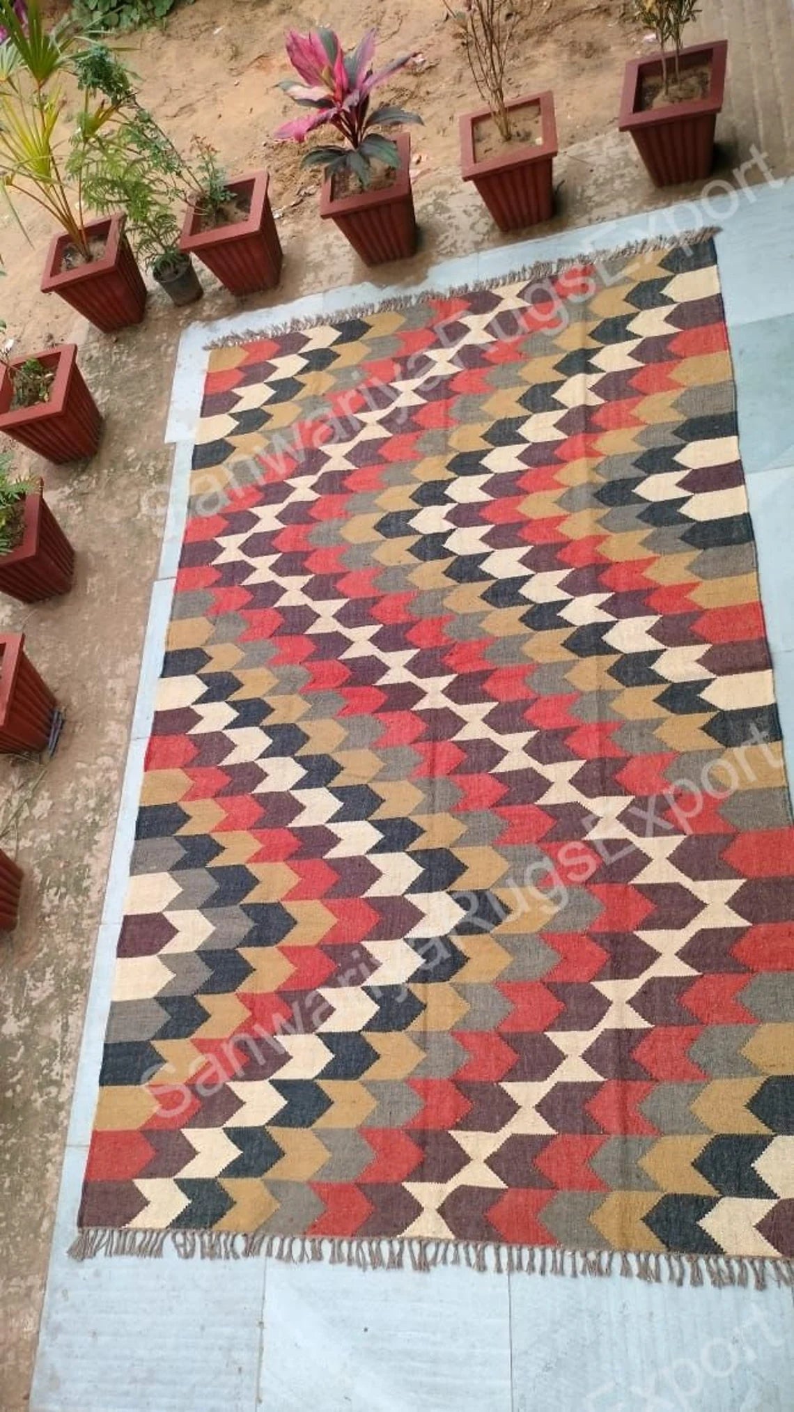 Natural Jute Rug & Runner – Handcrafted Boho Carpet