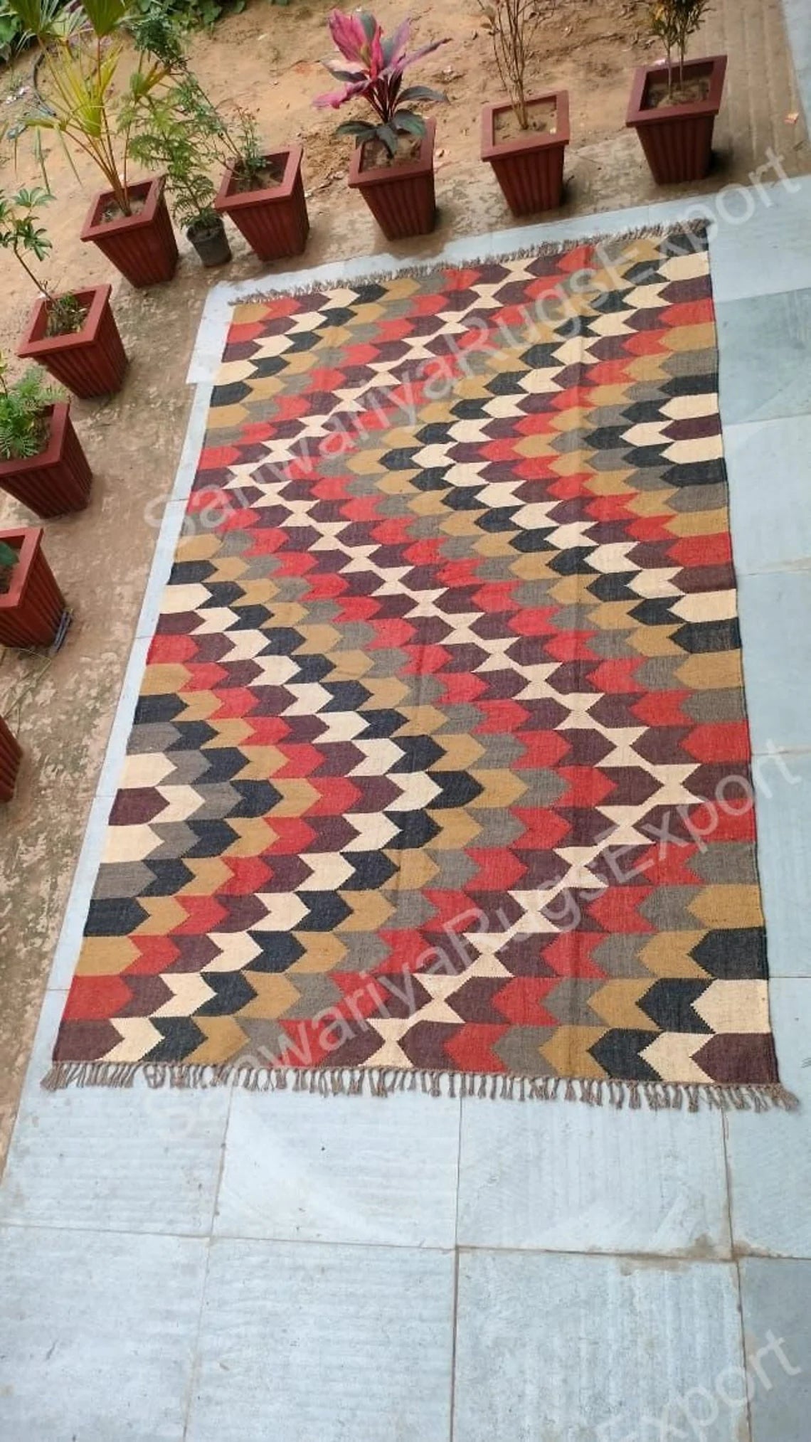 Natural Jute Rug & Runner – Handcrafted Boho Carpet