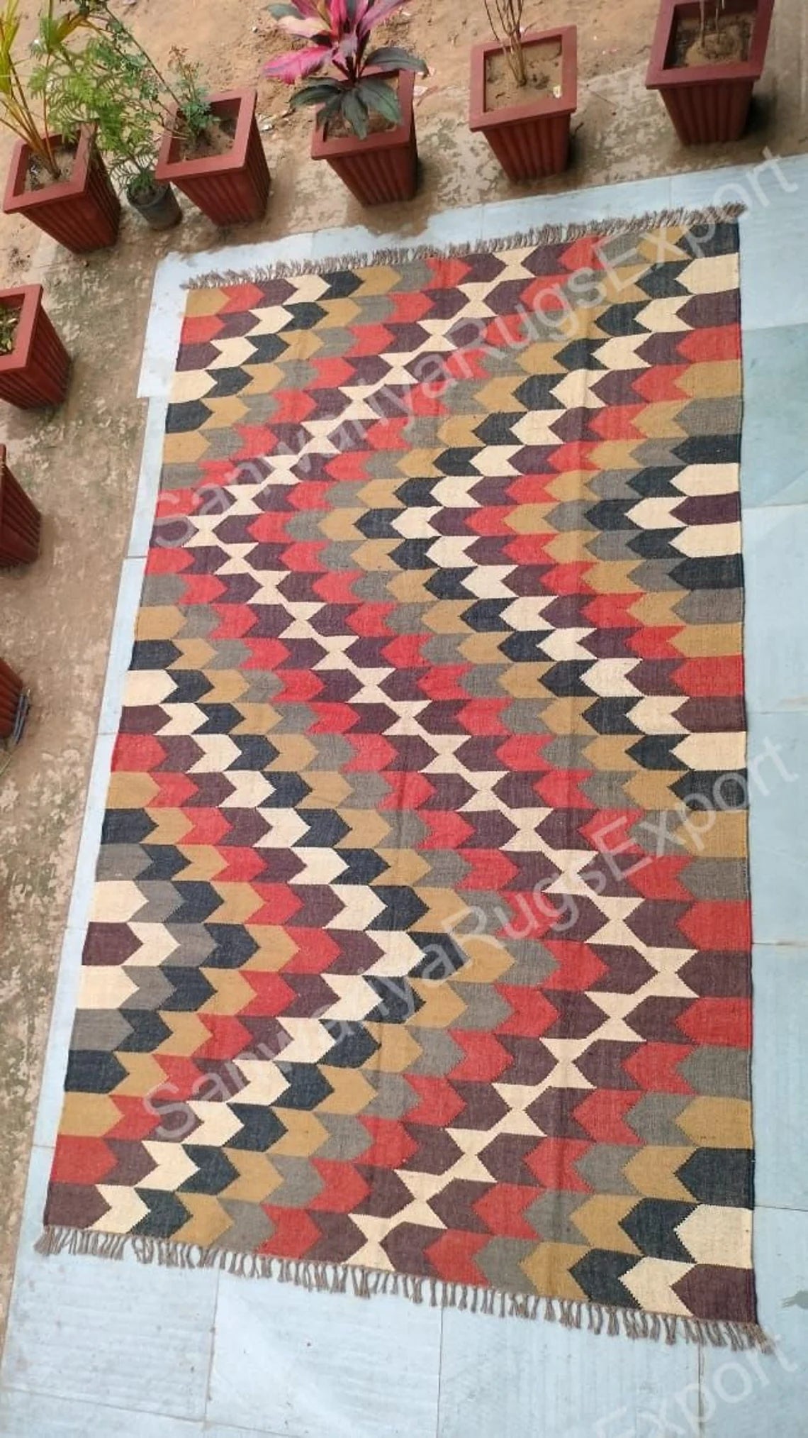 Natural Jute Rug & Runner – Handcrafted Boho Carpet