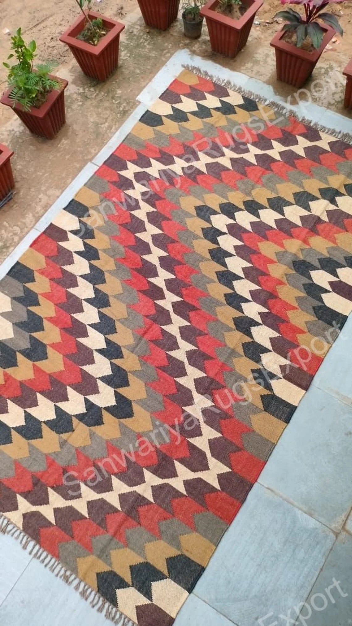 Natural Jute Rug & Runner – Handcrafted Boho Carpet