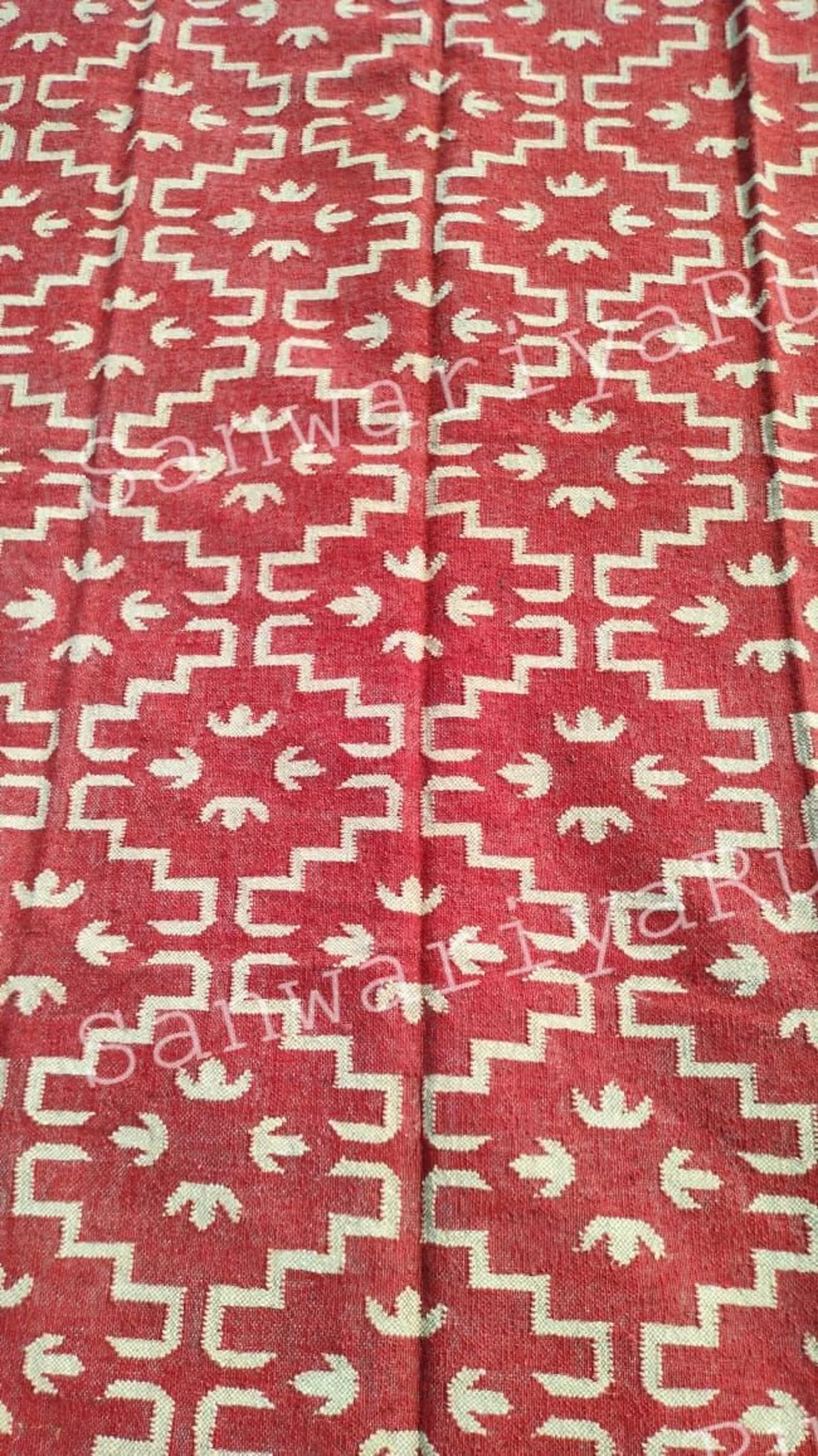 Kilim Wool Jute Rug handwoven