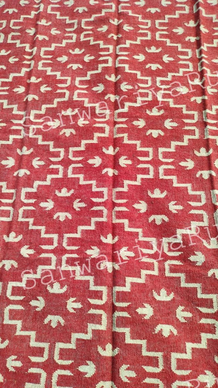 Kilim Wool Jute Rug handwoven