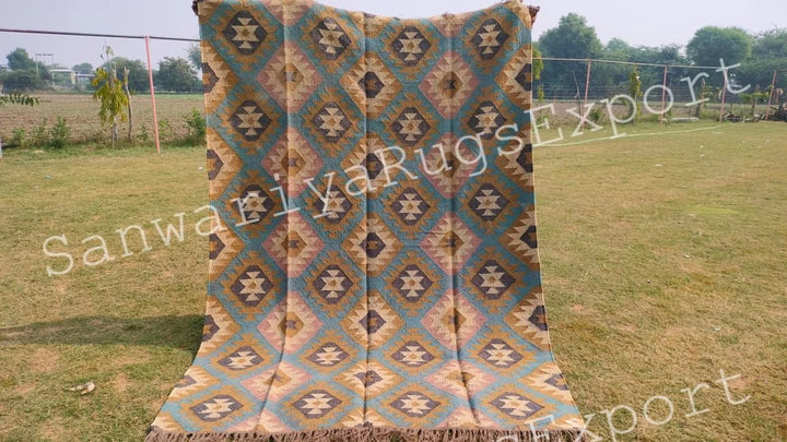 Kilim Rug Wool Jute Dhurrie
