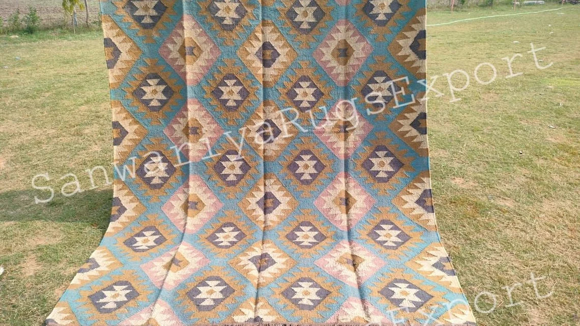 Kilim Rug Wool Jute Dhurrie