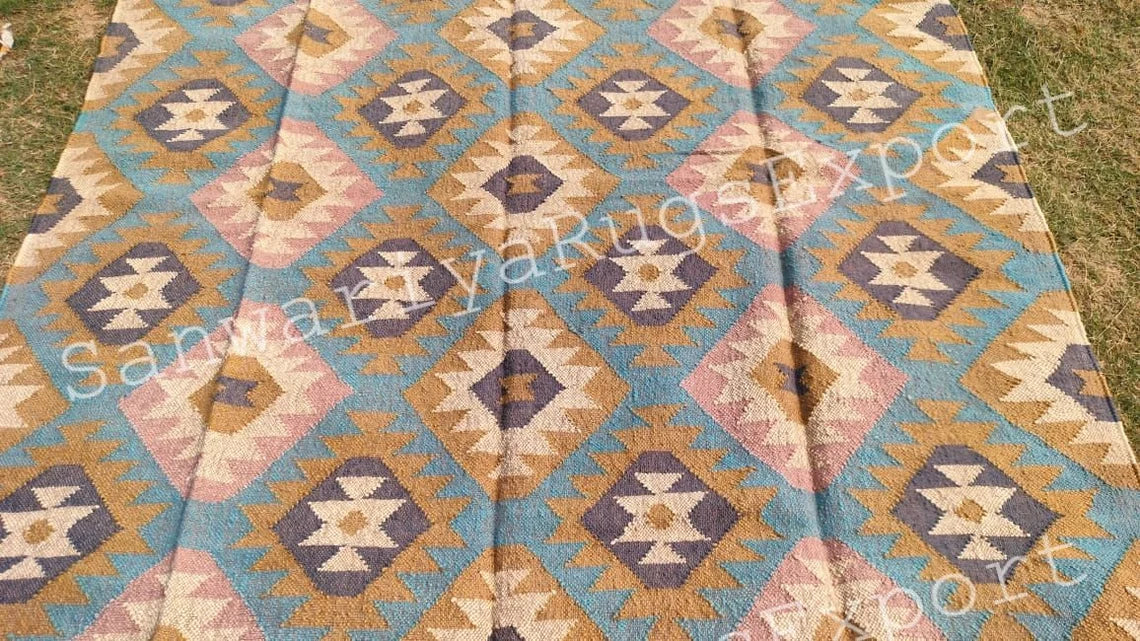 Kilim Rug Wool Jute Dhurrie