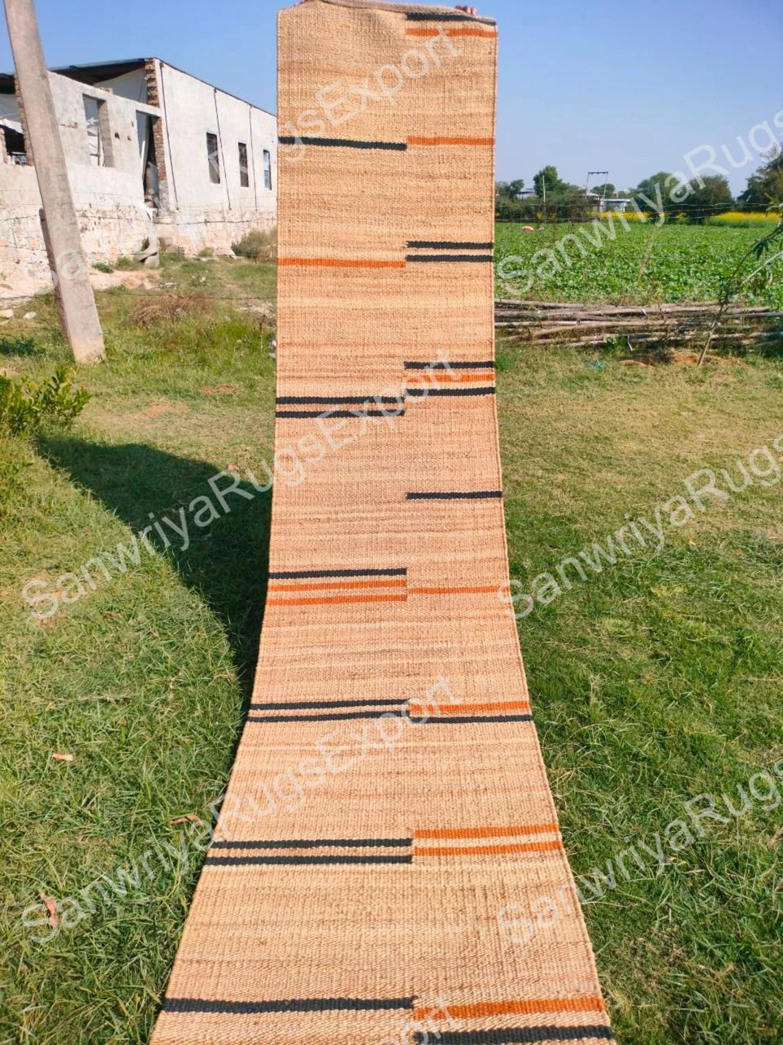 Natural Organic Jute Handmade Braided Rug