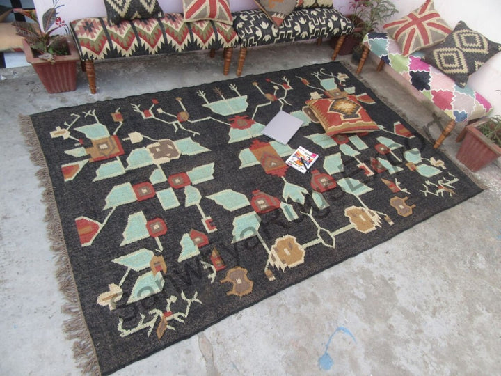 Handmade Wool Modern Kilim Rug