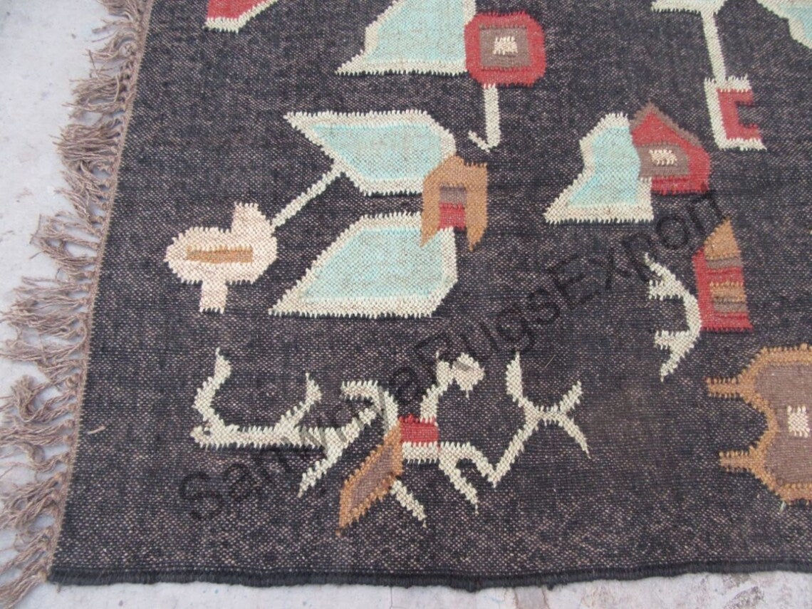 Handmade Wool Modern Kilim Rug