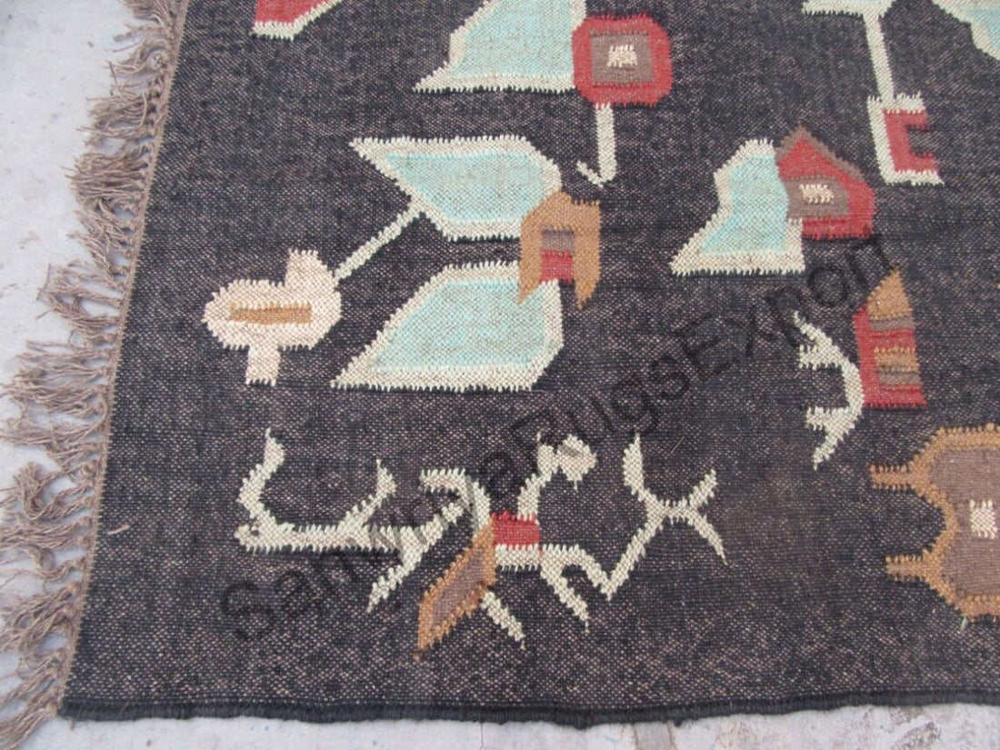 Handmade Wool Modern Kilim Rug