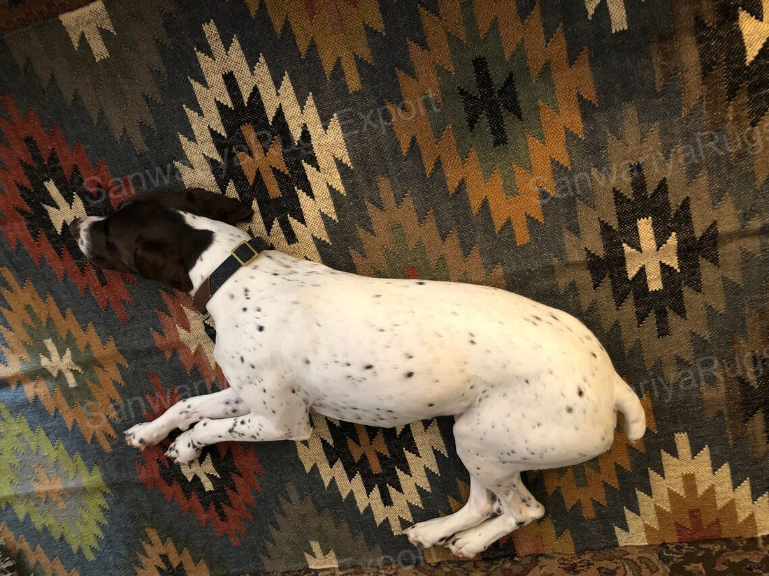 Handwoven Kilim Wool Jute Runner Rug with Traditional Geometric Oriental Motifs