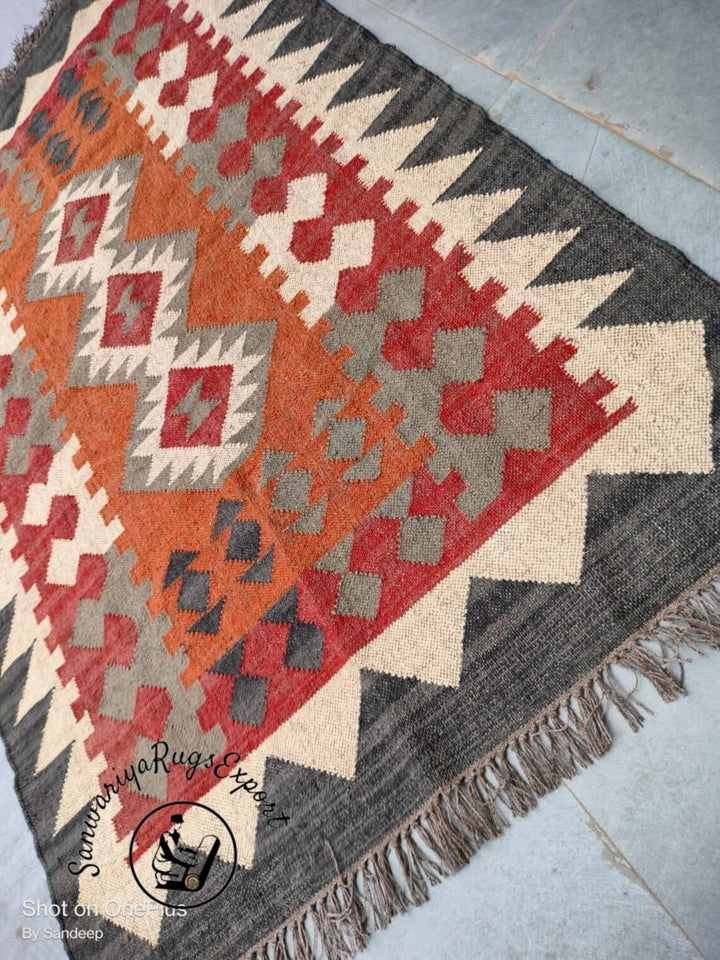 Traditional Indian Handmade Kilim Rug