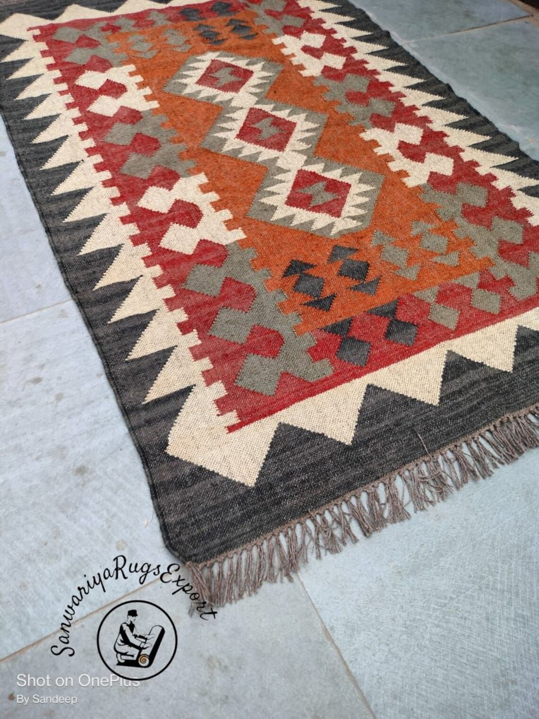 Traditional Indian Handmade Kilim Rug