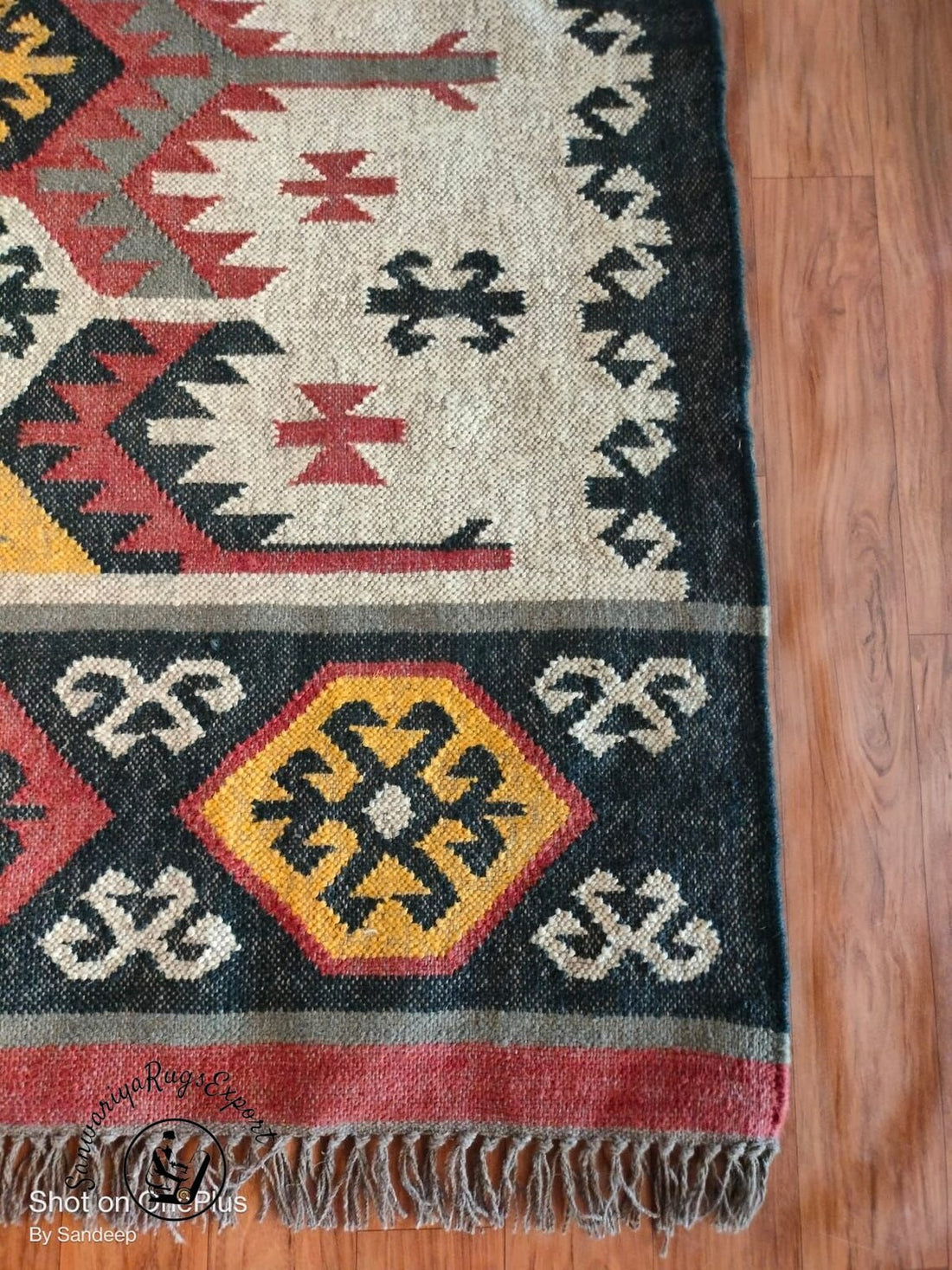 Wool Jute Traditional Kilim Rug