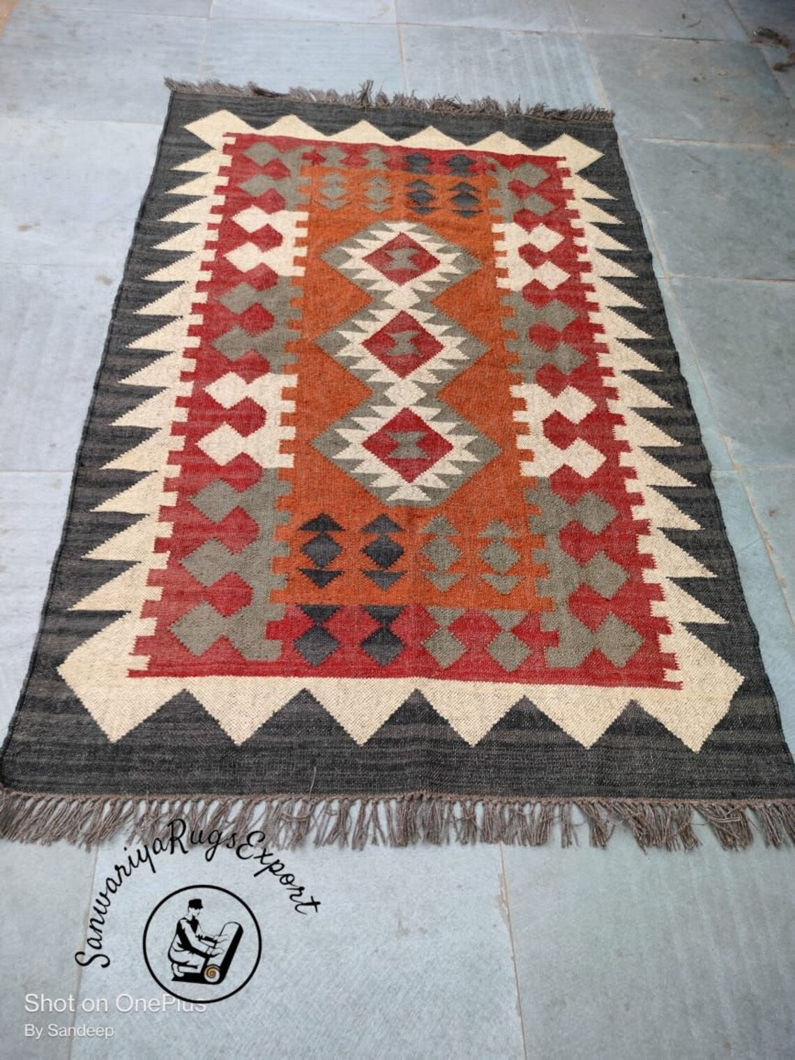 Traditional Indian Handmade Kilim Rug