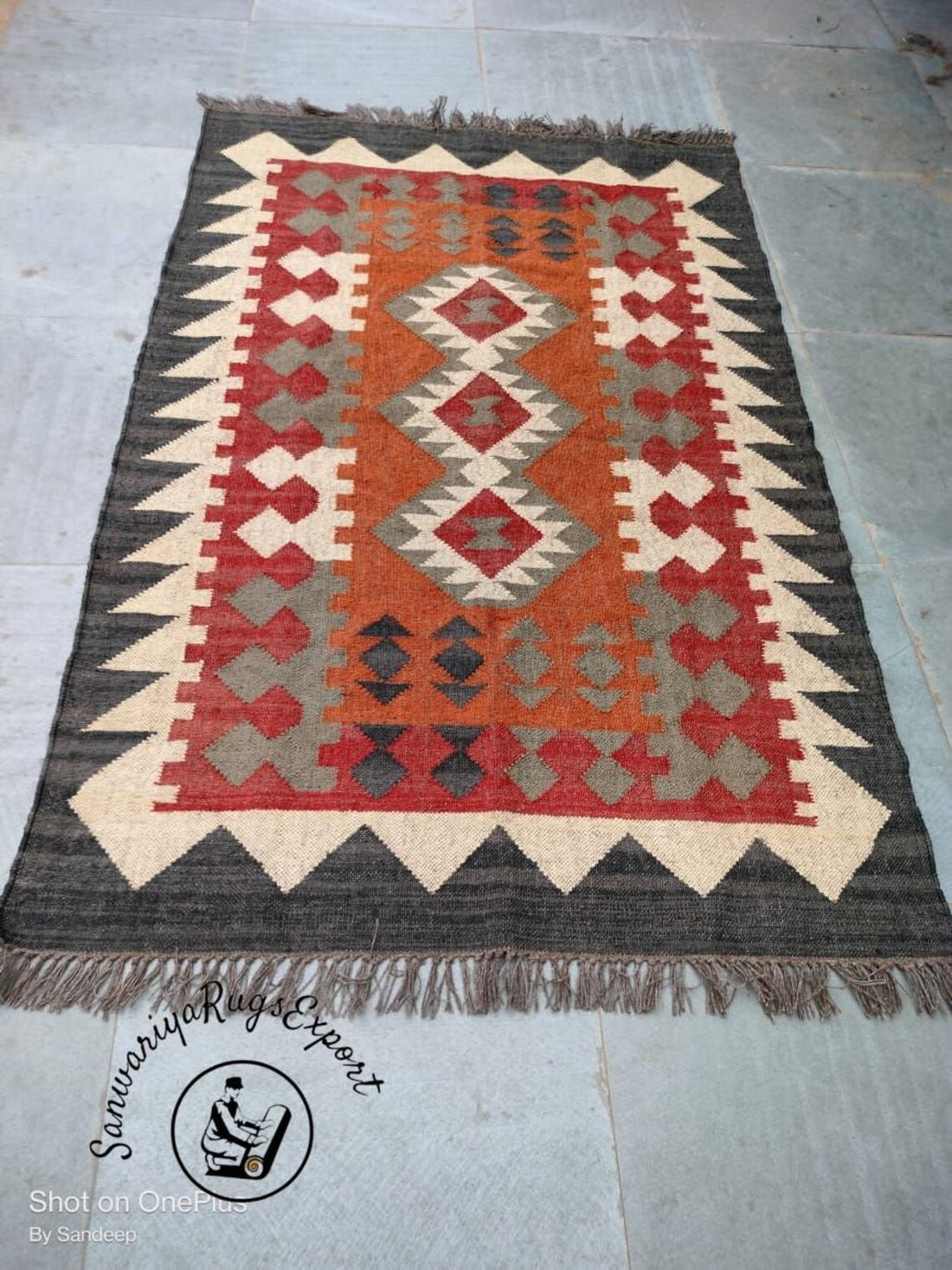 Traditional Indian Handmade Kilim Rug
