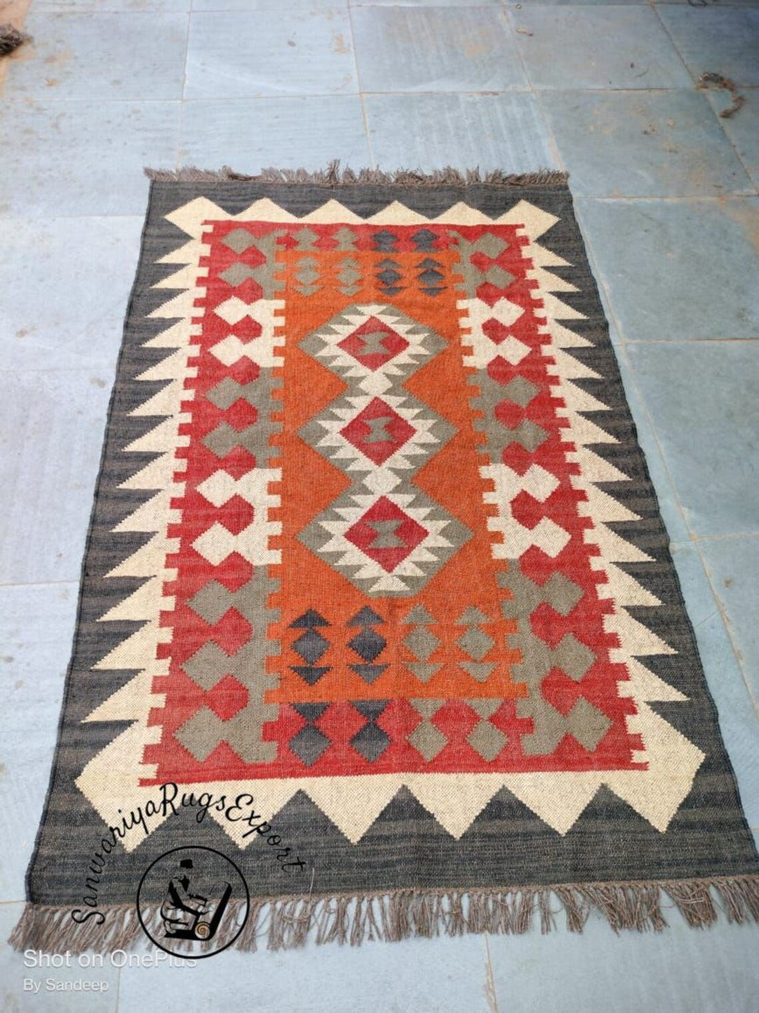 Traditional Indian Handmade Kilim Rug