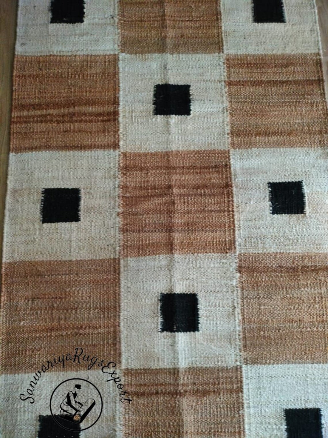 Handmade Hemp Jute Runner – Christmas Design