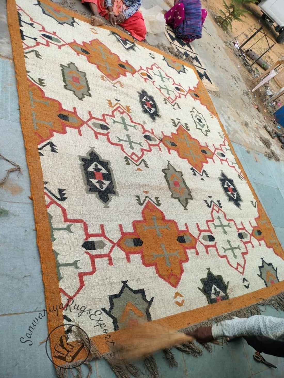 Handmade Kilim Rug, Handwoven Rug Wool Jute Rug, Kilim Jute Rug, Flatweave Rug