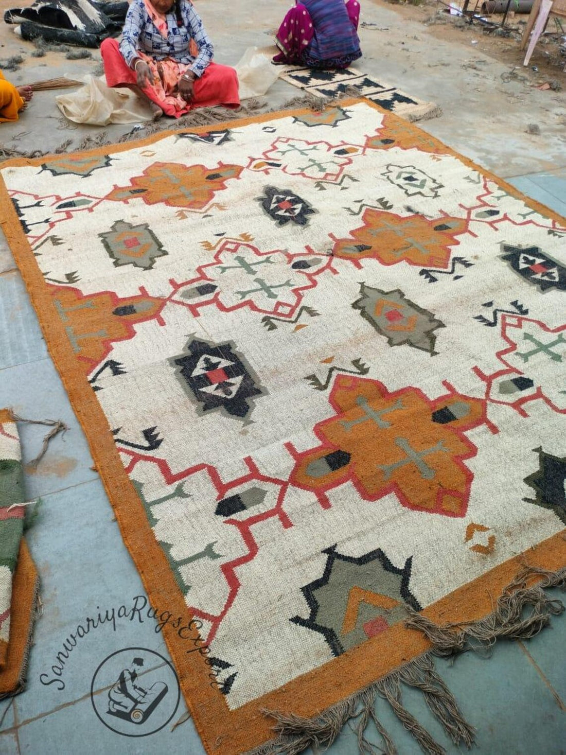 Handmade Kilim Rug, Handwoven Rug Wool Jute Rug, Kilim Jute Rug, Flatweave Rug