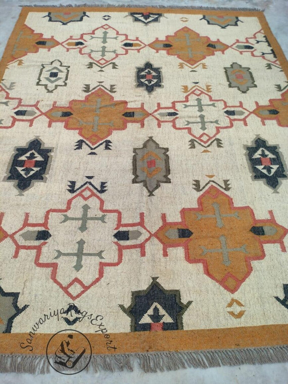 Handmade Kilim Rug, Handwoven Rug Wool Jute Rug, Kilim Jute Rug, Flatweave Rug