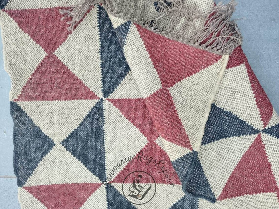 Kilim Rug Wool Jute Dhurrie