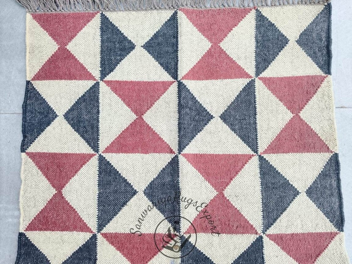 Kilim Rug Wool Jute Dhurrie