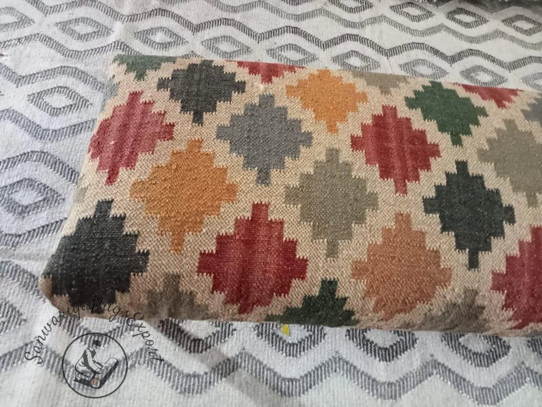 Cotton Bedroom Ottoman Bench – Handmade Wooden Upholstered Seat