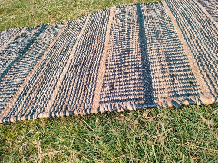 Handmade Hemp Jute Rug Runner | Natural Flatweave Entryway & Floor Runner