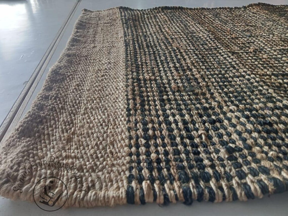 Natural Black Hemp & Jute Runner – Eco-Friendly, Pure Vegan Handwoven Runner