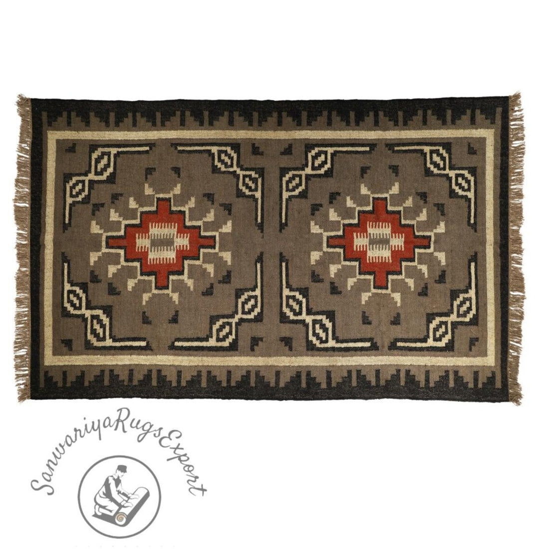 Kilim Rug Bohemian Indian Jute Rug