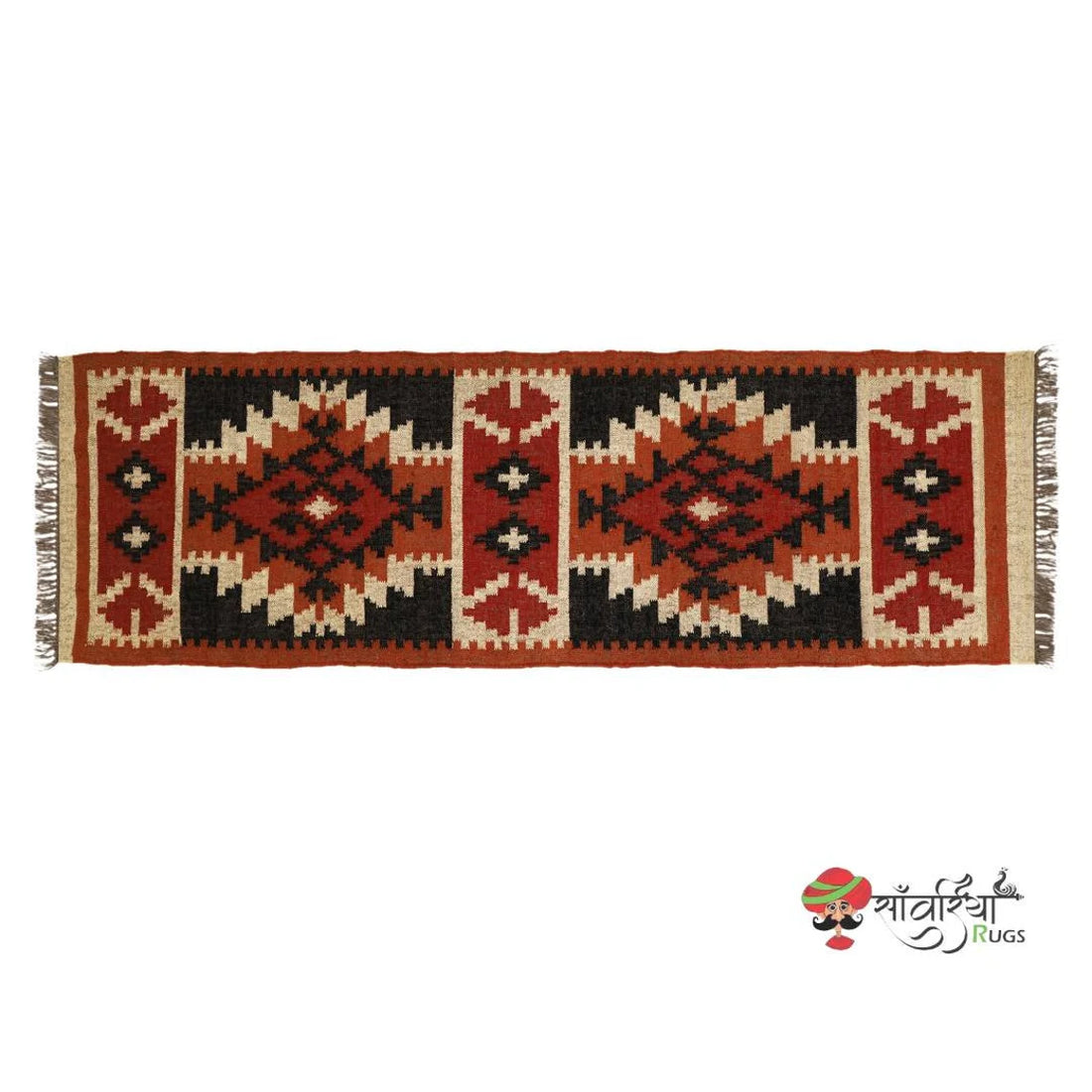Kilim Runner Motifs Oriental Traditional Indian Geometric Turkish Home decor
