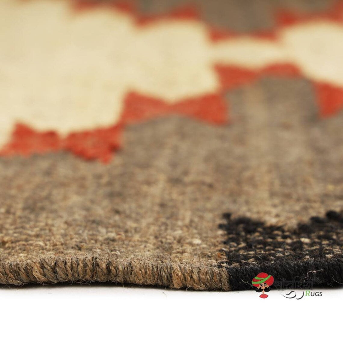 Kilim runner Handwoven Wool Jute Rug Handmade Kilim Dhurrie Rug