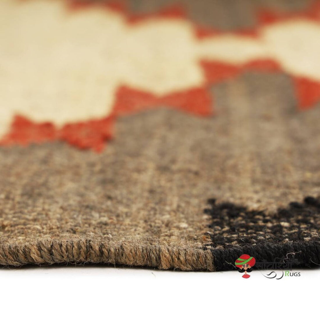 Kilim runner Handwoven Wool Jute Rug Handmade Kilim Dhurrie Rug