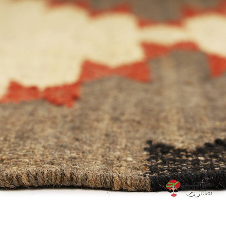 Kilim runner Handwoven Wool Jute Rug Handmade Kilim Dhurrie Rug