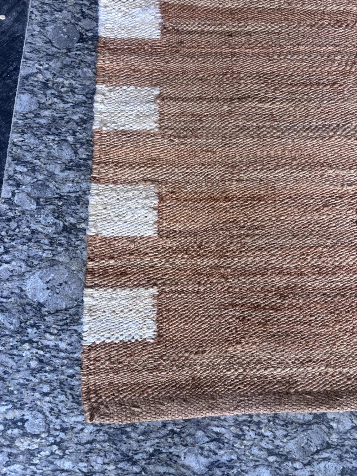 Natural White Hemp Jute Runner Rug