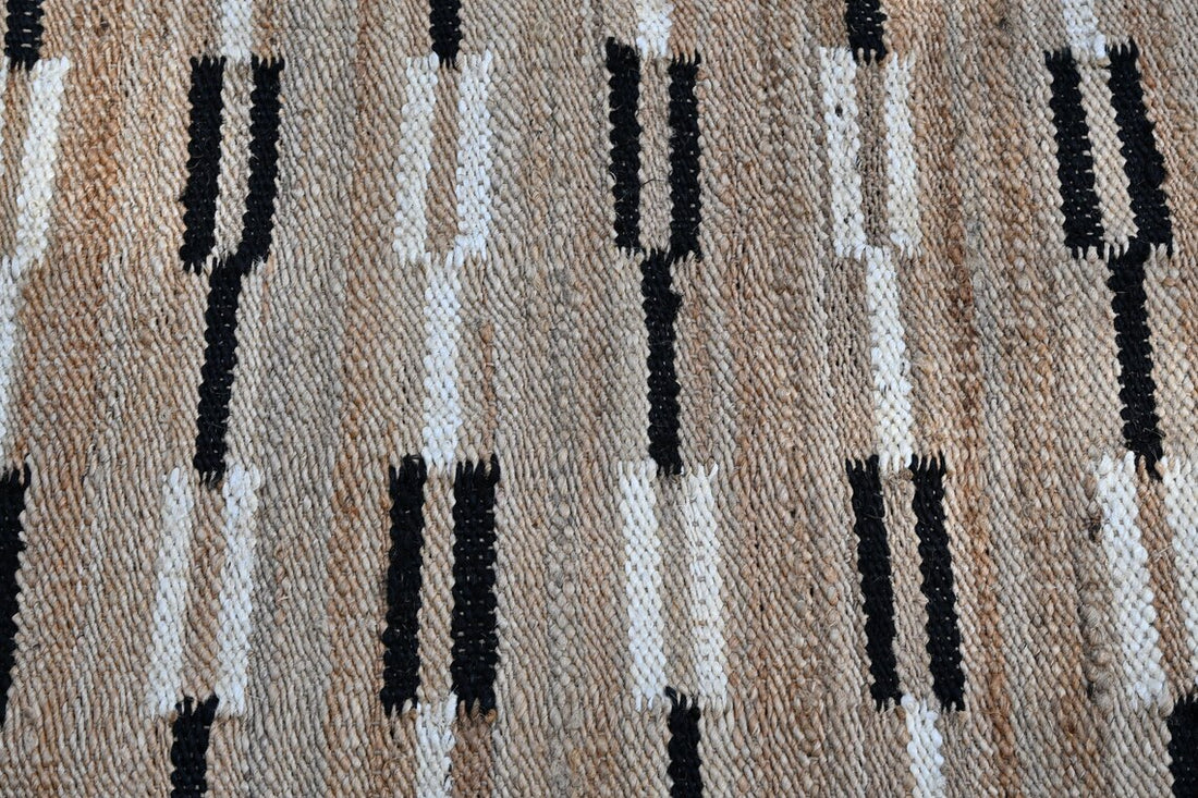 Handmade Hemp Jute Rugs – Large Black Area Rug for Home Decor