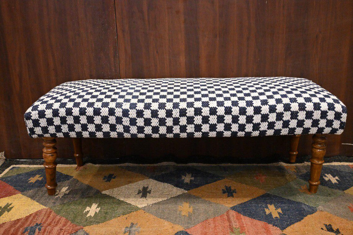 Handmade Cotton Piano Bench Ottoman with Storage – Entryway & Home Décor