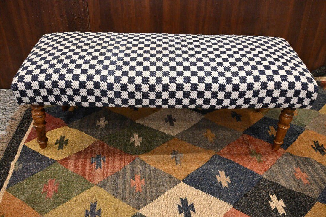 Handmade Cotton Piano Bench Ottoman with Storage – Entryway & Home Décor