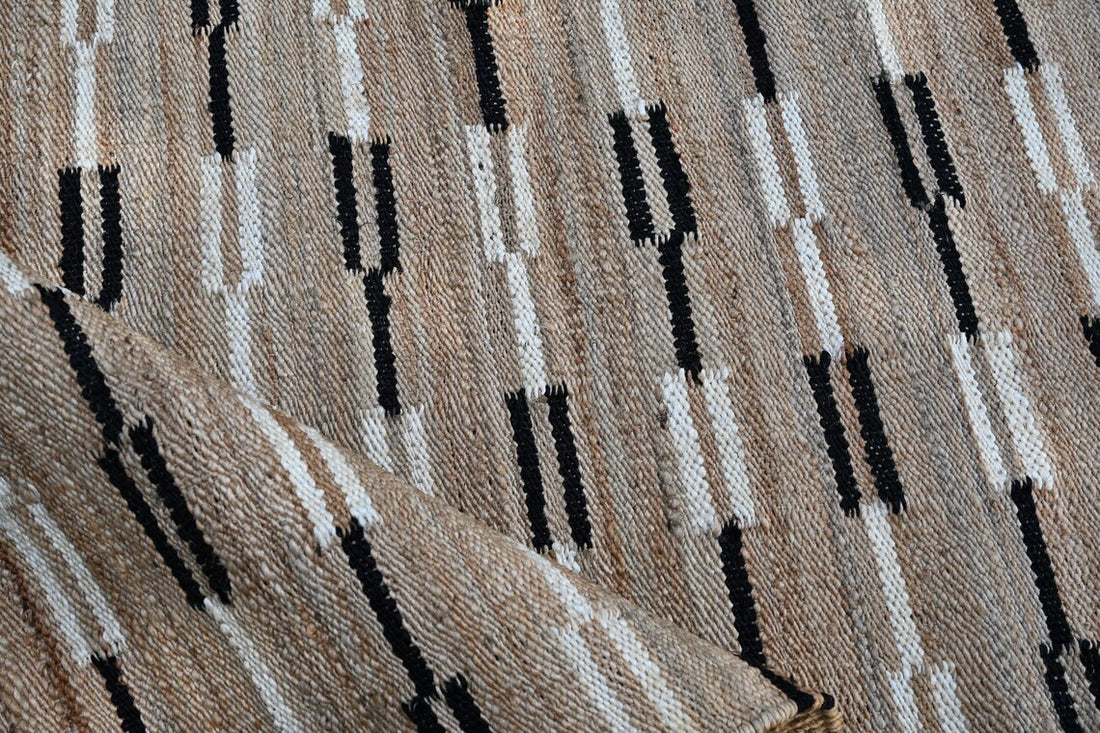 Handmade Hemp Jute Rugs – Large Black Area Rug for Home Decor