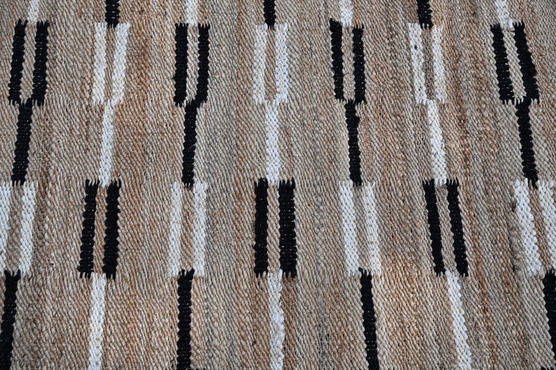 Handmade Hemp Jute Rugs – Large Black Area Rug for Home Decor