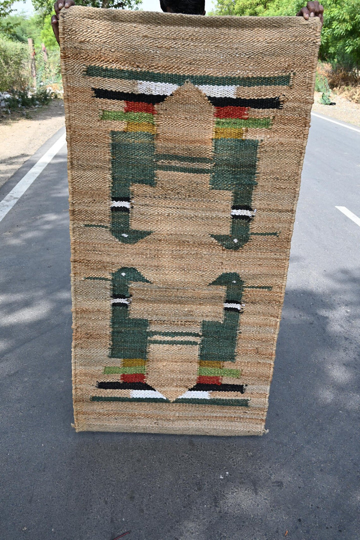 Natural Animal Print Jute Runner Rug