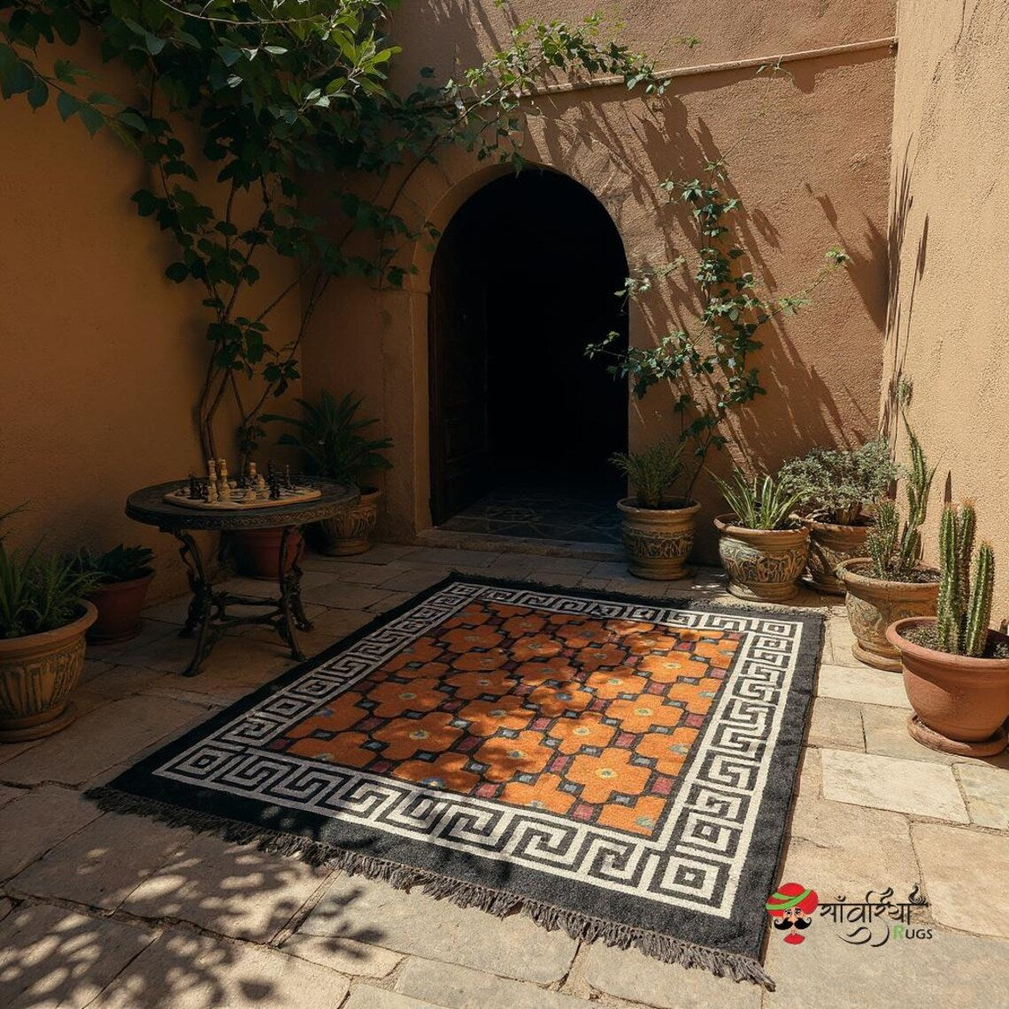 Handwoven Kilim Wall Décor Wool and Jute Dhurrie