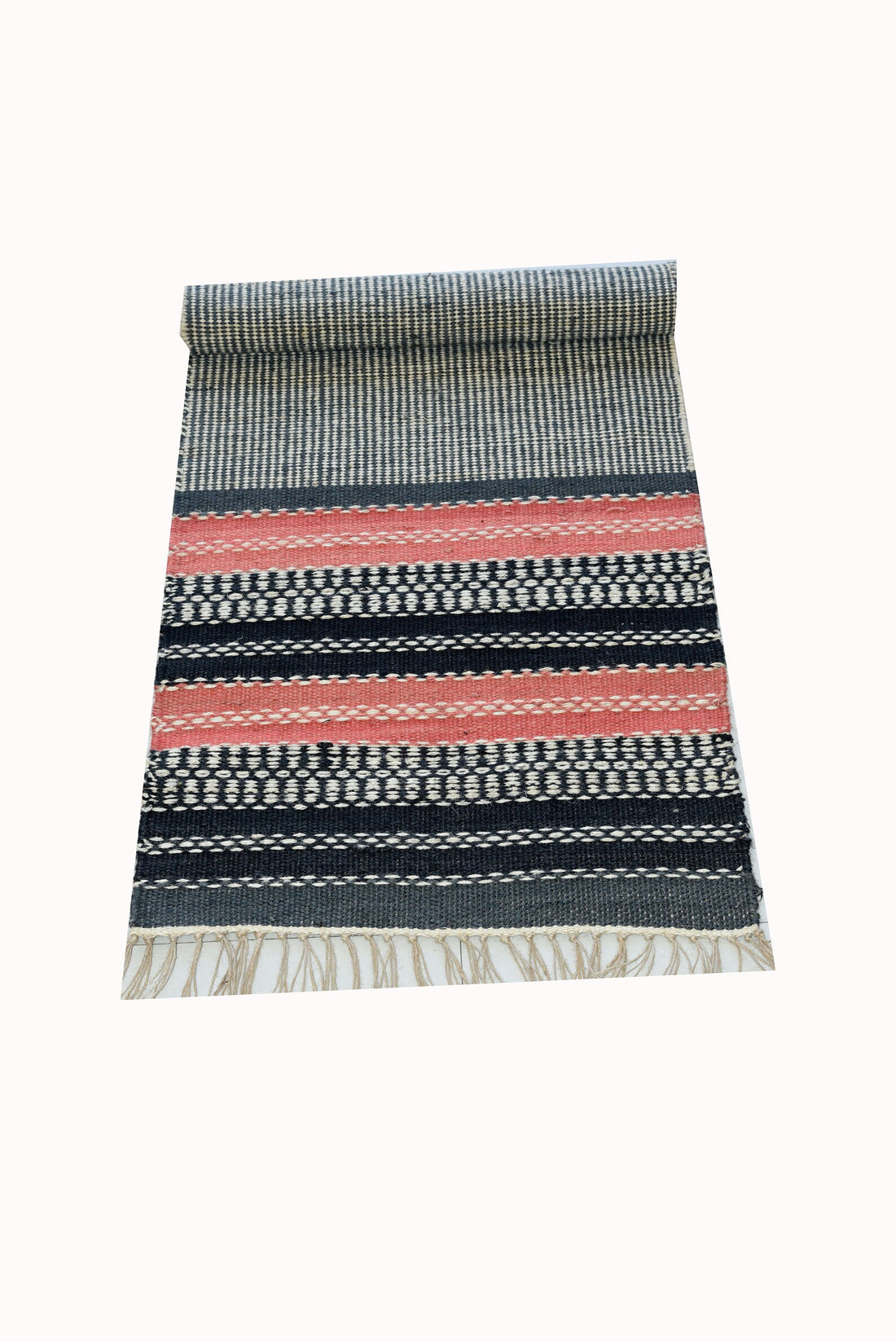 Handmade Multi Color Jute Runner – Eco-Friendly Dhurrie Rug | Sustainable Bohemian Hallway Runner by Sanwariya Rugs Export