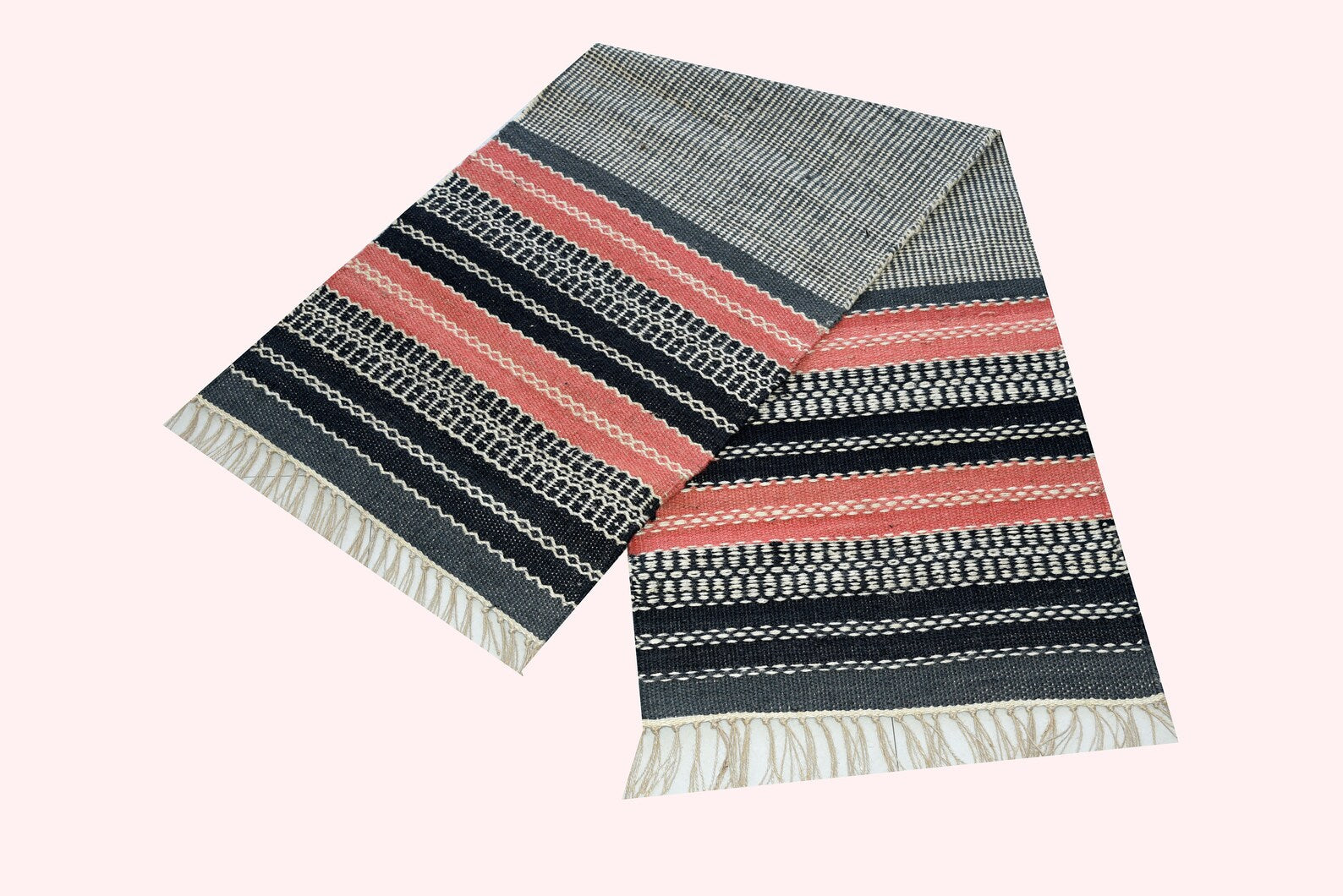 Handmade Multi Color Jute Runner – Eco-Friendly Dhurrie Rug | Sustainable Bohemian Hallway Runner by Sanwariya Rugs Export