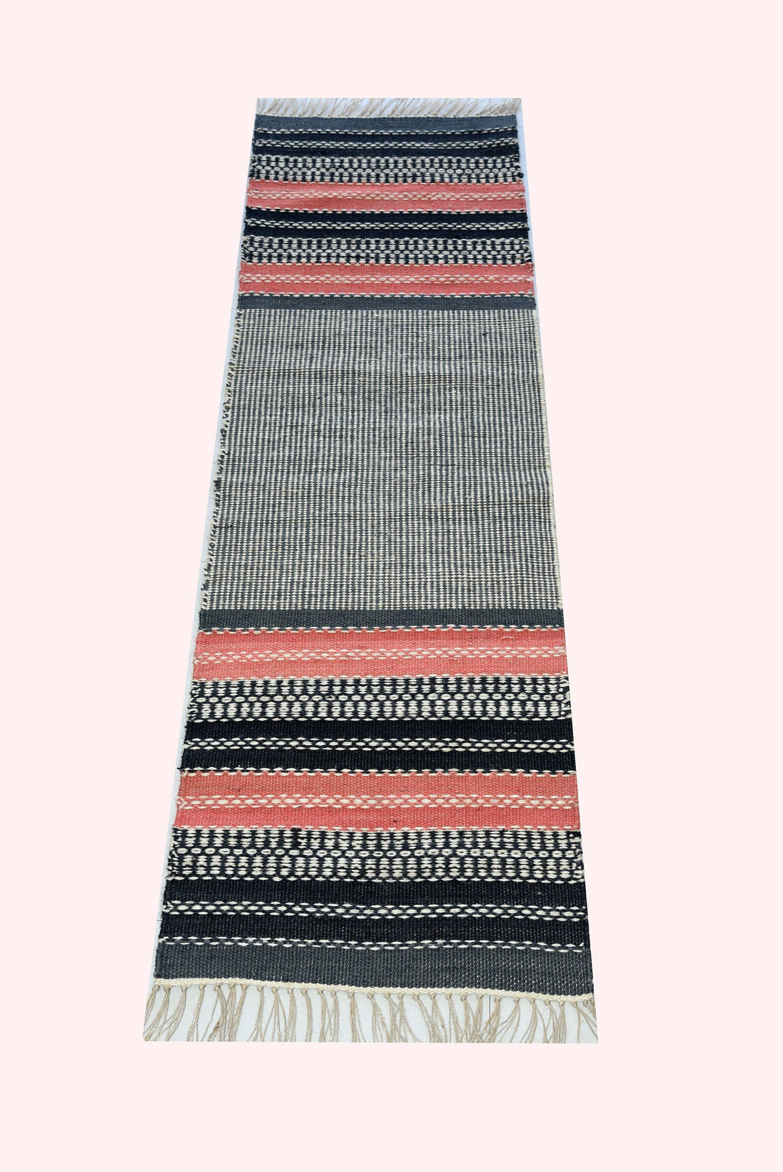 Handmade Multi Color Jute Runner – Eco-Friendly Dhurrie Rug | Sustainable Bohemian Hallway Runner by Sanwariya Rugs Export