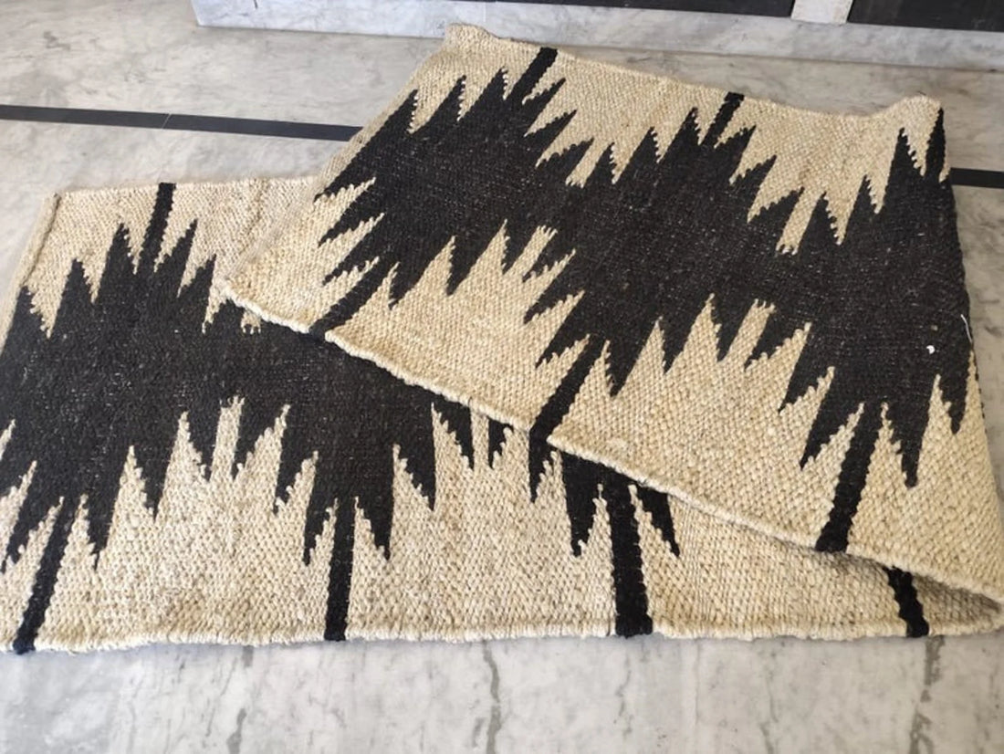 Natural Jute Hemp Runner Rug – Handmade Moroccan Style Runner