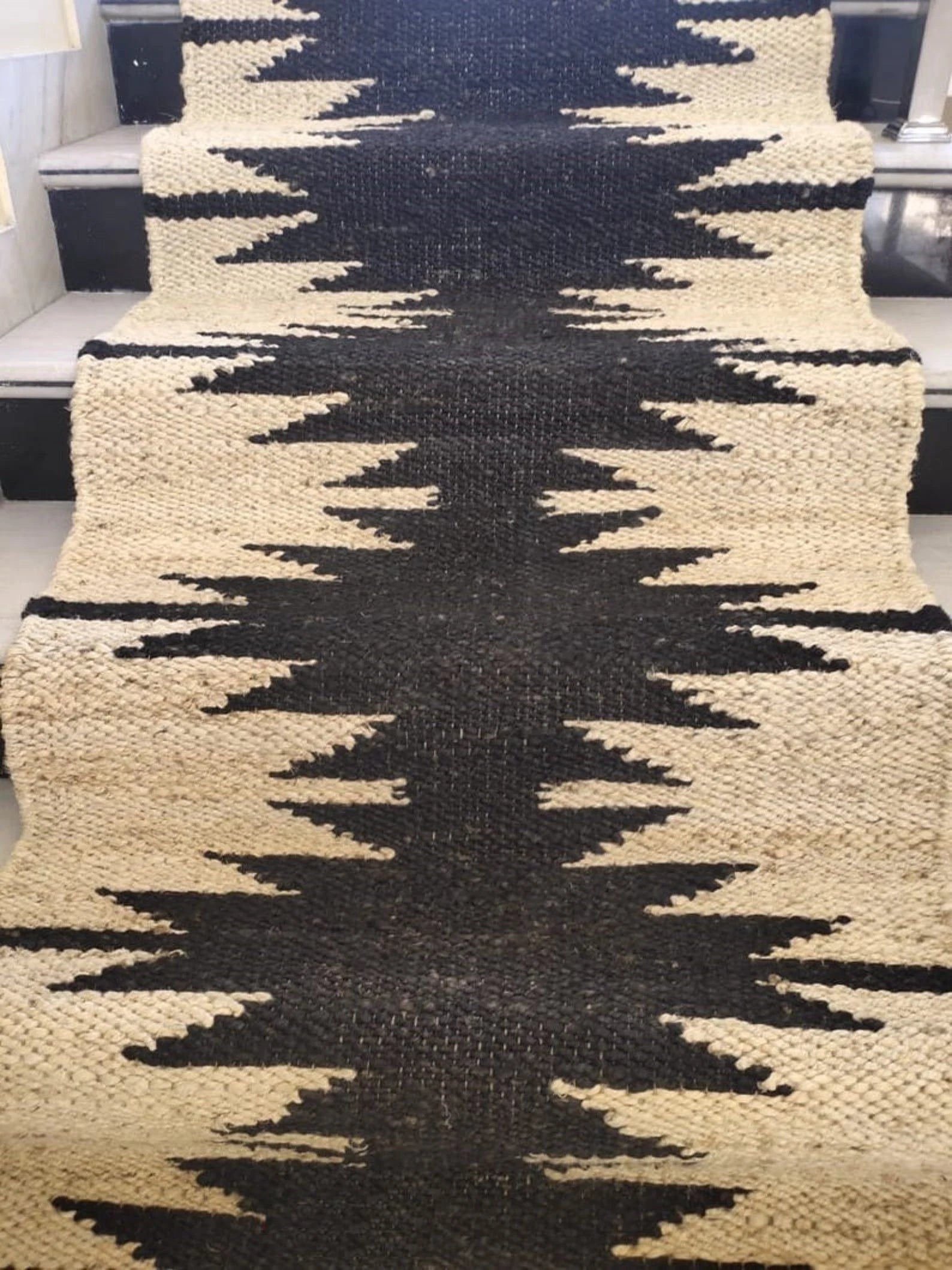 Natural Jute Hemp Runner Rug – Handmade Moroccan Style Runner