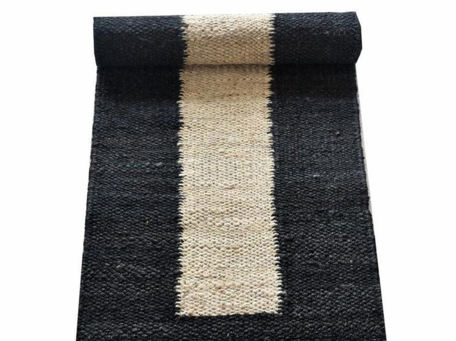 Handmade Natural Jute Hemp Runner Rug – Eco-Friendly Home Decor