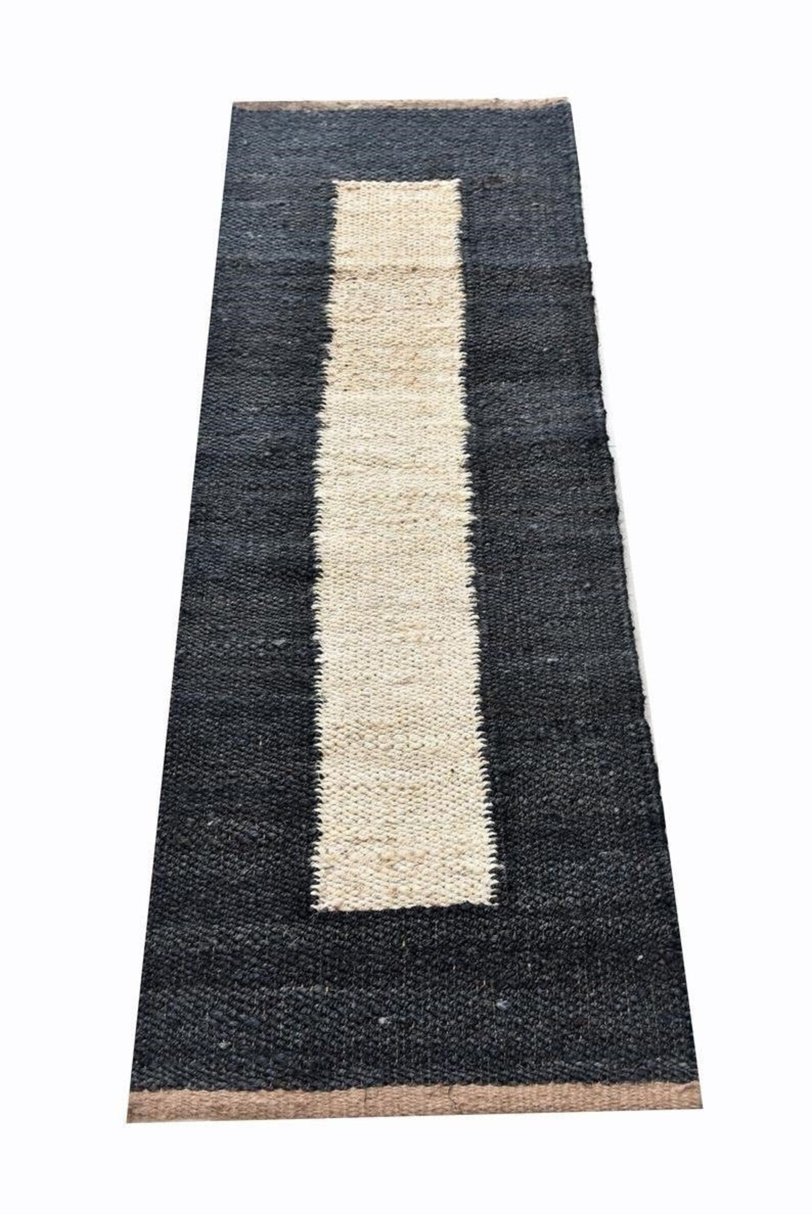 Handmade Natural Jute Hemp Runner Rug – Eco-Friendly Home Decor